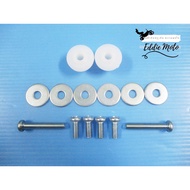 SUZUKI RC80 RC100 -- LEGSHIELD BOLTS SPACER SET // Windshield Bushing Nut