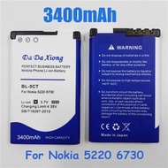 3400mAh BL5CT BL-5CT BL 5CT Li-ion Phone Battery For Nokia 5220 C3-01 C6-01 6730c C5 C5-00 6303C/522