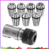 7Pcs ER11 1-7mm Spring Collets with ER11A 5mm Motor Shaft Holder Extension Rod