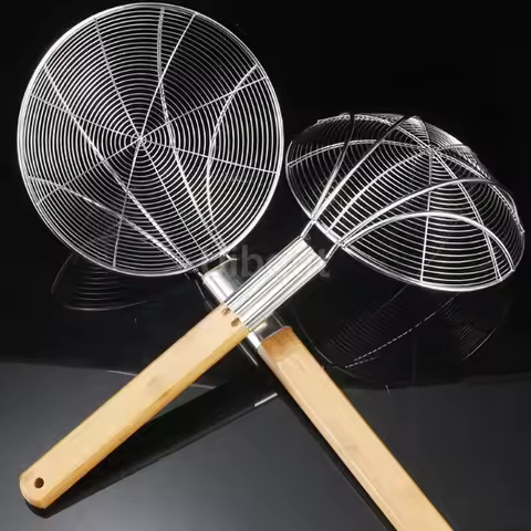 big mesh Strainers Stainless Steel Colander Soup Skimmer chef Kitchen french fries fryer oil frying 