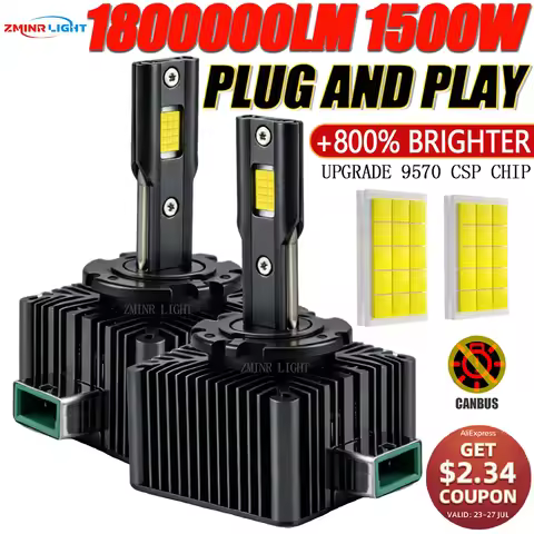 D1S D3S D2S D4S D8S LED Bulb Car Headlight CANBUS 1800000LM Super Bright Light 1:1 Direct Replacemen
