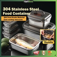 Optibest 304 Stainless Steel Food Container Storage Container 304 Lunch Box Airtight Food Container 