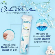 Ceiba 100% Lint-Free Cotton Makeup Remover Pads 80 Pieces