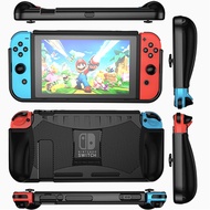 Nintendo Switch  TPU Case Accessories Protection Shell 2 card Holder Ergonomic Handle Grip For NS Switch Shockproof Cooling