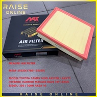 MEAUSU AIR FILTER  MSAF-25020(17801-25020)  MODEL:TOYOTA CAMRY NEW ASV70R / AXV71 (HYBRID) HARRIER M