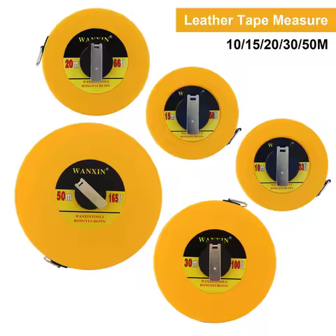 10/15/20/30/50M Tape Measure Circular Glass Fiber Leather Tape Measure Tools Carpenter Metric Measur