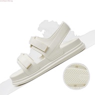 UTUNE Womens Sandals Strip Beach Style Sandal Casual Soft Sole Non-Slip Flat Women's Shoes