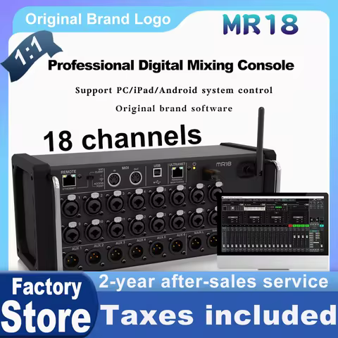 ARI 1:1 MR18 Professional Digital Mixing Studio Recording Console Dj Studio Digital Mixer Audio Mult