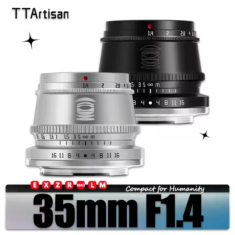 TTArtisan APS-C 35mm F1.4 Large Aperture Portable Camera Lens for Studio Photography with Sony E A7R
