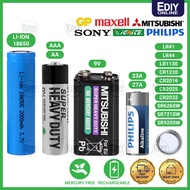 GP MAXELL AA AAA 9V 23A 27A 1.5V LR SR HEAVY DUTY BATTERY BATERI RECHARGEABLE 电池 REMOTE CR2016 CR202