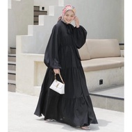 BJ= GAMIS BLESIA RUFFLE MAXI MIDI DRESS REMAJA WANITA (￣┰￣)