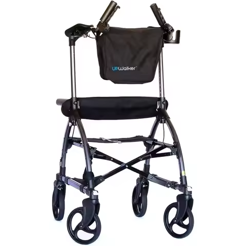 The Original Upright Walker – Premium, Lightweight Adjustable Upright Rollator Walker with Seat for 