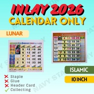 【Calendar Only】10 Inch INLAY Year 2026 | Kalendar Sahaja 10 Inch INLAY Tahun 2026