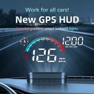 M22 Smart Car GPS HUD Meter Universal Windshield Head Display with LED Multi-Function Over-Speed Ala