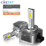 Cartnt 2 cái bóng đèn LED dành cho ô tô D3S đèn pha xe hơi D1S D2S D4S D8S d5s 35000lm 110W hai mặt