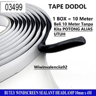 JAZZ ACC - 1 BOX = 10 Meter TAPE LEM DODOL Rubber Buytl Tape Sealant Untuk Lampu Mika Kaca Mobil / A