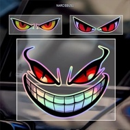 NARCISSUS13A0E 1PC Car Fierce Red Eyes Sticker, Universal Cool Devil Eye Sticker, Reflective Waterpr