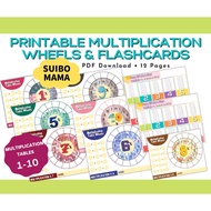 A509 – [PDF] Multiplication 1-10 Times Table Wheels 12 pages - operasi darab matematik sekolah renda