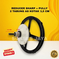 GEARBOX + PULLY SHARP THIN / REDUCER 2 TUBS 6-7 KG / REDUCER SHARP / GIRBOX + PULLY