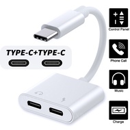 2 In 1 Type-C Adapter Splitter Earphone Jack Aux Audio Cable Adapter For Samsung Galaxy A06 A07 A16 