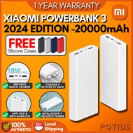 🇸🇬【𝟮𝟬𝟮𝟰 𝗘𝗗𝗜𝗧𝗜𝗢𝗡】XIAOMI Mi Powerbank 3 PLM18ZM 20000mAh Upgrade 2C Version 18W Fast Charge Dual Input Output Port