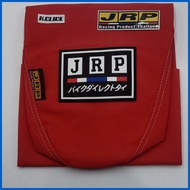 ◆ ✺ ➣ RUSI ROYAL 125 JRP SEAT COVER LIHA TEXTURE RED with LOGO AND STICKER
