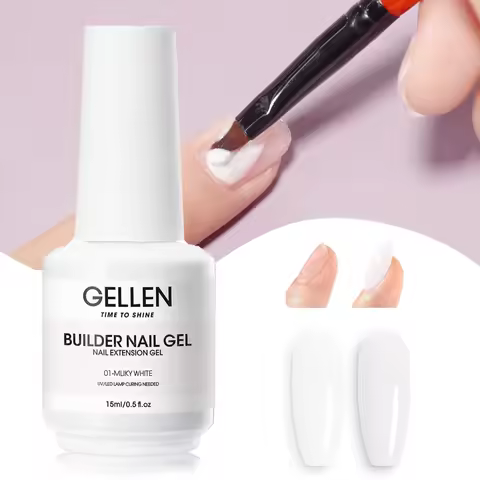 15ml 7 in 1 Clear Hard Builder Gel Nail Extension Gel Polish Strengthener Thickening Rhinestone UV L