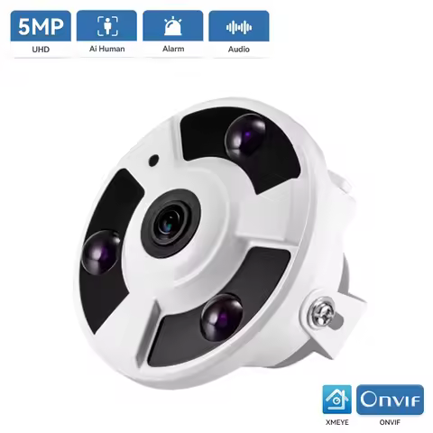 5MP HD AHD Camera 1080P Fisheye Lens Panoramic Camera IR Nightvision Home Surveillance Camera Suppor