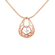 Lee Hwa Jewellery Free Chain Adara 14K Rose Gold Swing Star Diamond Pendant