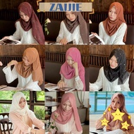 ZAIJIEE Headband, Soft Crystal Chiffon Turban, Fashion Solid Color Ethnic Elegant Shawls Woman