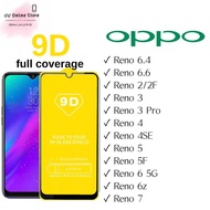 9D Full Screen Tempered Glass Screen Protector For Oppo Reno 6.4/Reno 6.6/Reno 2/Reno 2F/Reno 3/Reno 3Pro/Reno 4/Reno 4SE/Reno 5/Reno 5F/Reno 6/Reno 6Z/Reno 7