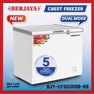 Berjaya Premium 230L Dual Chest Chiller Freezer BJY-CFSD300B-R6 (White) 5 YEARS Compressor warranty