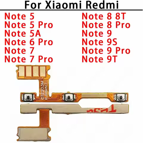 For Xiaomi Redmi Note 5 6 7 8 9 Pro 5A 8T 9S 9T Note5 Note7 Note8 Side Button Switch Volume Key Powe
