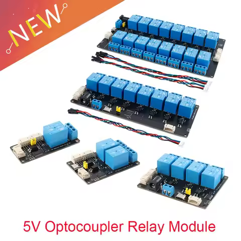 1 2 4 8 16 Channel Way Expansion Relay Module 5V Power Supply IIC I2C Communication Optocoupler Isol
