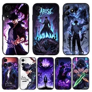 TPU Luxury Black Silicone Soft Case【L-8】Anime Solo Leveling for OPPO A57E A58 A58X A59F1s A60 A74 A7