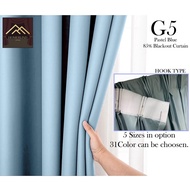 HOOK Type Modern Langsir Curtain Semi Blackout Langsir Pintu Door Curtain Tirai Tingkap/Langsir murah/Langsir rumah-G5