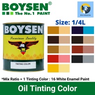 Boysen Oil Tinting Color 1/4 Liters (0.25L) Alkyd-Based Tinting Colors for Quick Dry Enamel Paint