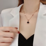 Premium Lv Titanium Necklace, Reversible, 2 Colors, Anti-Fade, Anti-rust, Korean Women's Model