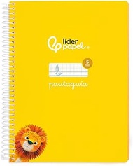 Liderpapel Spiral Notebook A5 White Cover 40 H 75 g Squared 5 mm Yellow