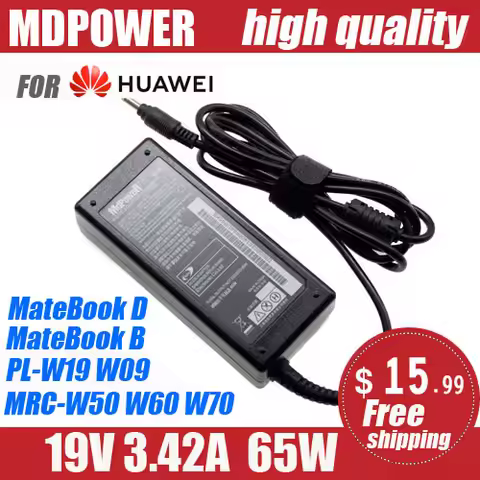 19V 3.42A 65W FOR HUAWEI MATEBOOK D MateBook B MRC-W50 MRC-W60 MRC-W70 PL-W19 PL-W09 laptop AC adapt