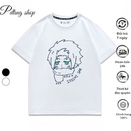 Men's and Women's Rectangular Printed T-Shirt - Unisex Loose Form T-shirt Super blue lock shirt JBL0