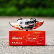 choá đèn 2 tầng zhipat wave zx chính hãng - led demi nhiều màu