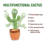 Cactus Toys Repeat Talking Electronic Plush Toy Tulip Butterfly Giraffe Sing Record Early Education