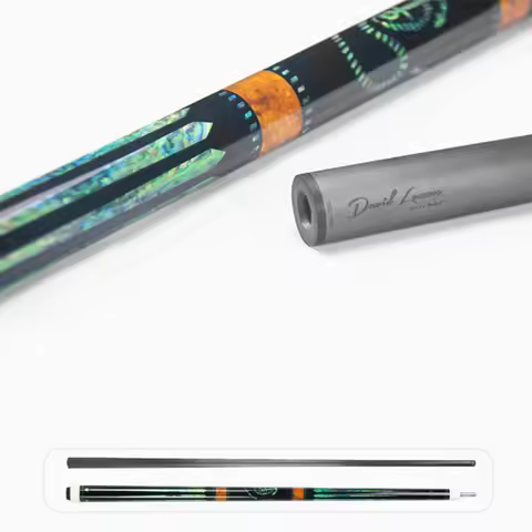 DAVID LOMAN Phantom; Black Whirlwind; Aurora; Flame Carbon Fiber Pool Cue 58 Inches, 19oz（Weight can