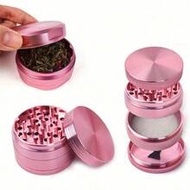 1pc Rose Pink Portable Metal Grinder, 4 Layers, Cute Design, Available In 1.57 Inch Or 1.96 Inch