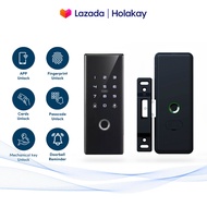 Tuya Smart WiFi Electronic Double-Sided Fingerprint Digital Smart Digtal Gate Lock for Silding HDB Door