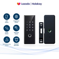 Tuya Smart WiFi Electronic Double-Sided Fingerprint Digital Smart Digtal Gate Lock for Silding HDB D