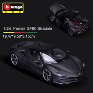 Bimeigao 1:24 FERRARI sf90 Die-cast xe hợp kim Mô hình xe thể thao mô hình xe đồ chơi sưu tập trang 