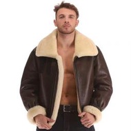 【崇武--CWI】高級複刻美軍B-3飛行夾克 高寒飛行外套 純真棕色厚皮 純真羊毛 預購