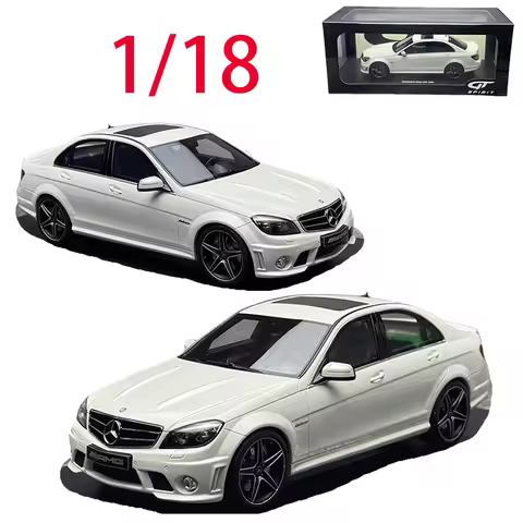 GT SPIRIT Diecast 1/18 Scale Mercedes Resin Car Model Mercedes C63 AMG 2007 Play Vehicles Toys for B